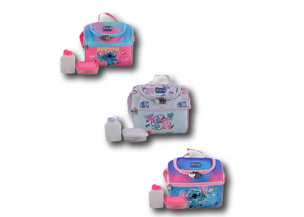 LONCHERA SURTD STITCH -AQUA-ROSA-MORADO